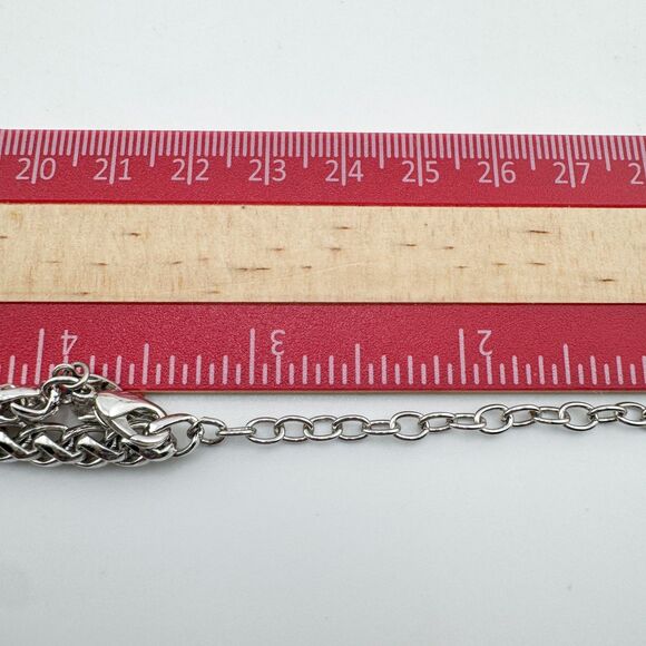 Signed Joan Rivers Interchangeable Glass Gem Necklace 9 Colors Silver Tone Chain - Picture 14 of 14